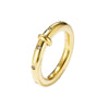 Wholesale Light Luxury Geometric Stainless Steel Electroplated Threelayer Ring With Shining Zircon For Unisex