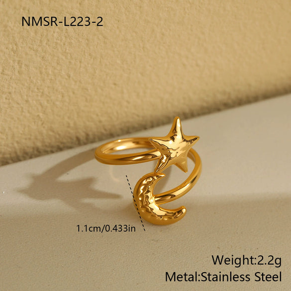 Wholesale Light Luxury Geometric Stainless Steel Electroplated Tiger Eye Stone Ring For Women