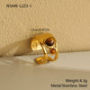 Wholesale Light Luxury Geometric Stainless Steel Electroplated Tiger Eye Stone Ring For Women
