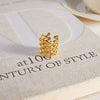 Wholesale Light Luxury Geometric Stainless Steel Electroplated Women's Ring
