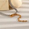 Wholesale Light Luxury Geometric Stainless Steel Gold Plated Cuban Chain Necklace For Women