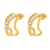 Wholesale Light Luxury Geometric Stainless Steel Imitation Pearl Electroplated Multilayer Hollow Vintage Earrings For Women