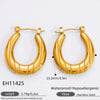 Wholesale Light Luxury Geometric Stainless Steel 18K Gold Electroplated Earrings For Women