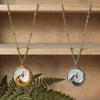 Wholesale Light Luxury Geometric Stainless Steel 18K Gold Plated Embossed Phoenix Pendant Necklace For Women