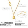 Wholesale Light Luxury Geometric Stainless Steel 18K Gold Plated Pendant Necklace For Women