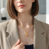 Wholesale Light Luxury Geometric Stainless Steel 18K Gold Plated Pendant Necklace For Women