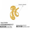 Wholesale Light Luxury Geometric Stainless Steel 18K Gold Plated Polished Circular Ring Set For Women