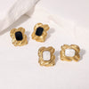 Wholesale Light Luxury Geometric Stainless Steel 18K Goldplated Women's Earrings
