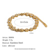 Wholesale Light Luxury Geometric Stainless Steel 18K Goldplated Zircon Water Drop Bracelet For Women