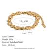 Wholesale Light Luxury Geometric Stainless Steel 18K Goldplated Zircon Water Drop Bracelet For Women