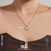 Wholesale Light Luxury Geometric Stainless Steel Necklace With 18K Gold Plating For Women
