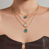 Wholesale Light Luxury Geometric Stainless Steel Necklace With 18K Gold Plating For Women
