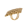 Wholesale Light Luxury Geometric Stainless Steel Open Ring For Women With Electroplating