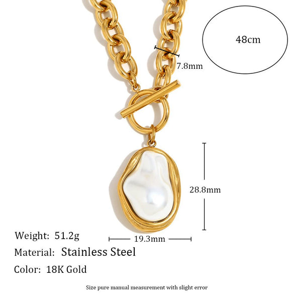 Wholesale Light Luxury Geometric Stainless Steel Pvd Furnace Vacuum Real Gold Plated Women's Necklace And Earrings Set
