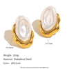 Wholesale Light Luxury Geometric Stainless Steel Pvd Furnace Vacuum Real Gold Plated Women's Necklace And Earrings Set