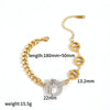 Wholesale Light Luxury Geometric Stainless Steel Real Gold Plated Jewelry Set For Women Earrings Necklace Bracelet