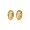 Wholesale Light Luxury Geometric Stainless Steel Titanium Steel Pearl Ear Studs For Women With Pvd Furnace Vacuum Real Gold Plating