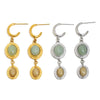Wholesale Light Luxury Geometric Stainless Steel Vacuum Plated Earrings For Women