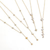 Wholesale Light Luxury Geometric Stainless Steel Vacuum Real Gold Plated Pendant Necklace For Women With Oshaped Chain