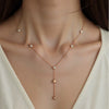 Wholesale Light Luxury Geometric Stainless Steel Vacuum Real Gold Plated Pendant Necklace For Women With Oshaped Chain