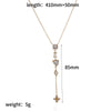Wholesale Light Luxury Geometric Stainless Steel Vacuum Real Gold Plated Pendant Necklace For Women With Oshaped Chain