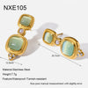 Wholesale Light Luxury Geometric Stainless Steel Women's Earrings With Vacuum Real Gold Plating In Pvd Furnace
