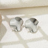 Wholesale Light Luxury Geometric Stamped Stainless Steel Earrings For Women