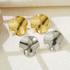Wholesale Light Luxury Geometric Stamped Stainless Steel Earrings For Women