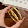 Wholesale Light Luxury Geometric Starry Sky Design Frosted And Polished Titanium Steel Bracelet Fashion Accessory