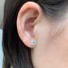 Wholesale Light Luxury Geometric 925 Sterling Silver Earrings With Zircon Inlay And Electroplating For Women