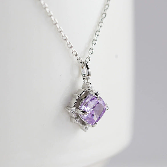 Wholesale Light Luxury Geometric Style Cross Chain Zirconium Necklace 925 Sterling Silver 14K Gold Plated For Women