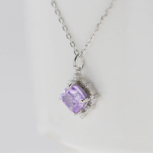 Wholesale Light Luxury Geometric Style Cross Chain Zirconium Necklace 925 Sterling Silver 14K Gold Plated For Women