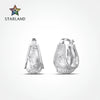 Wholesale Light Luxury Geometric Style S925 Sterling Silver Women's Star Carved Ushaped Water Drop Earrings Electroplated