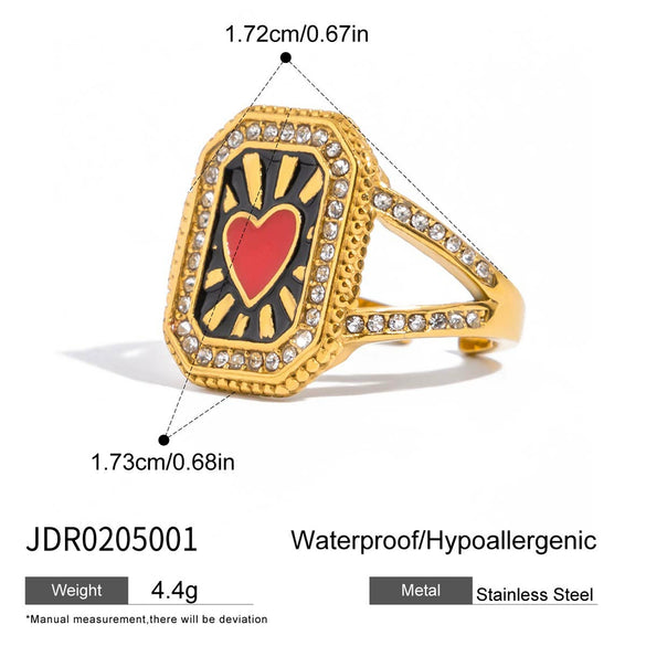 Wholesale Light Luxury Geometric Titanium Steel And Stainless Steel Ring For Women With Electroplating
