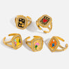 Wholesale Light Luxury Geometric Titanium Steel And Stainless Steel Ring For Women With Electroplating