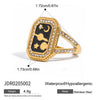 Wholesale Light Luxury Geometric Titanium Steel And Stainless Steel Ring For Women With Electroplating