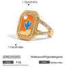 Wholesale Light Luxury Geometric Titanium Steel And Stainless Steel Ring For Women With Electroplating