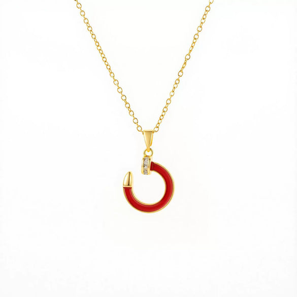 Wholesale Light Luxury Geometric Titanium Steel Cross Chain Necklace With Real Gold Plating In The Furnace For Women