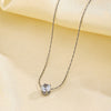 Wholesale Light Luxury Geometric Titanium Steel Diamond Pendant Necklace For Women With Electroplating