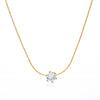 Wholesale Light Luxury Geometric Titanium Steel Diamond Pendant Necklace For Women With Electroplating