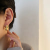 Wholesale Light Luxury Geometric Titanium Steel Electroplated Earrings For Women