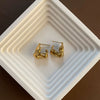 Wholesale Light Luxury Geometric Titanium Steel Electroplated Earrings For Women