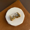 Wholesale Light Luxury Geometric Titanium Steel Electroplated Earrings For Women