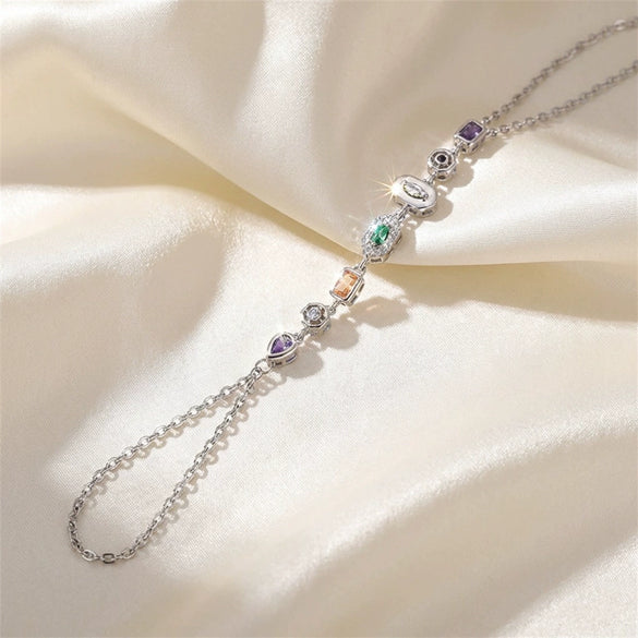 Wholesale Light Luxury Geometric Titanium Steel Electroplated Finger Chain And Tassel Bracelet For Women