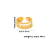 Wholesale Light Luxury Geometric Titanium Steel Electroplated Irregular Multi Layer Women's Ring