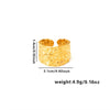 Wholesale Light Luxury Geometric Titanium Steel Electroplated Irregular Multi Layer Women's Ring