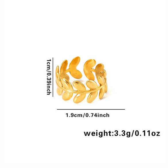Wholesale Light Luxury Geometric Titanium Steel Electroplated Irregular Multi Layer Women's Ring