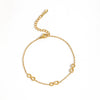 Wholesale Light Luxury Geometric Titanium Steel 18K Gold Inlaid Zircon And Rhinestone Clavicle Chain Necklace For Women