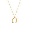 Wholesale Light Luxury Geometric Ushape Electroplated Titanium Steel Pendant Necklace For Women