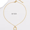 Wholesale Light Luxury Geometric Ushape Electroplated Titanium Steel Pendant Necklace For Women